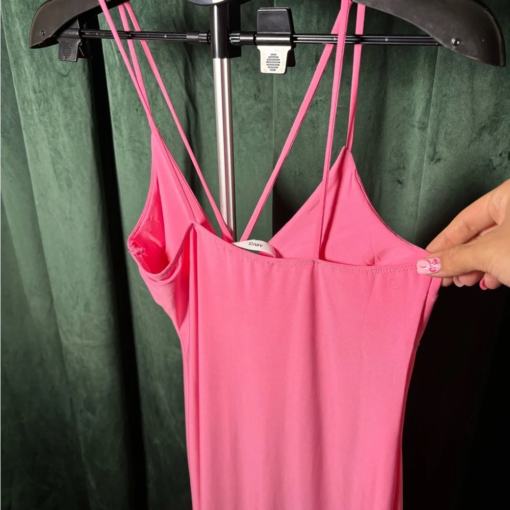 Mango Bright Pink Double-Strap Slip Dress - Picture 7 of 8